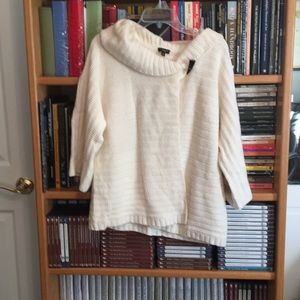Talbots cream color one button cardigan. M